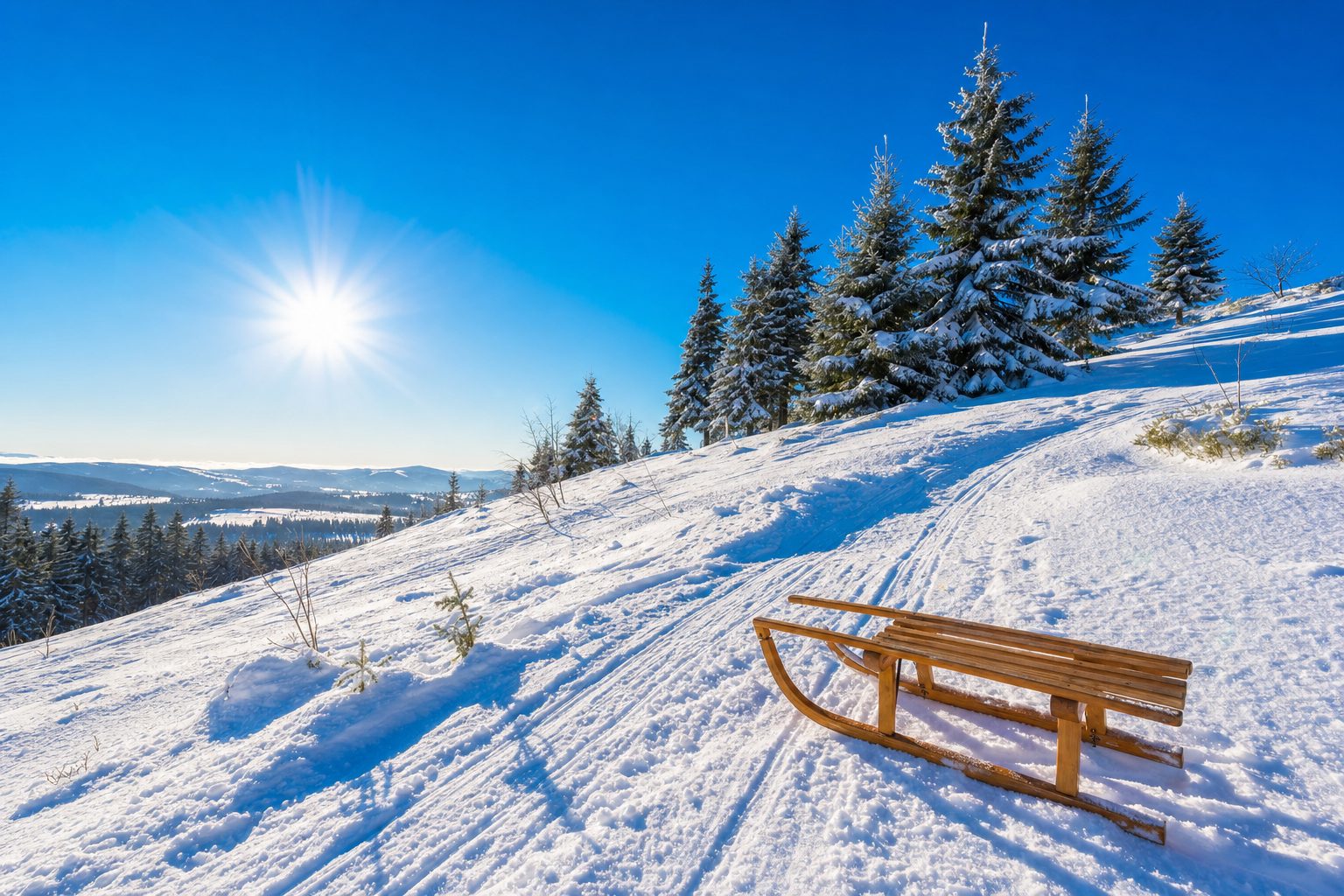 Rodelhang am Fichtelberg in Oberwiesenthal